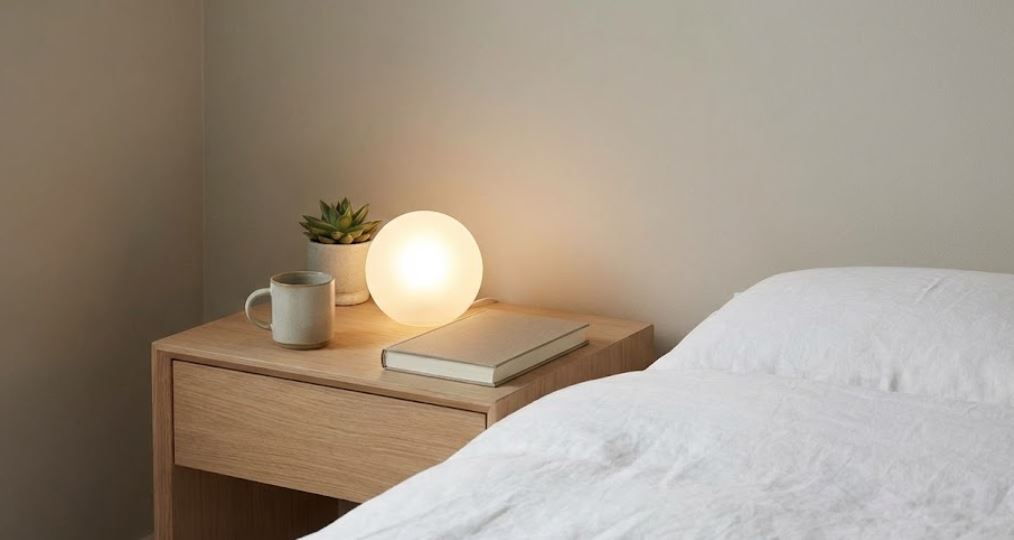 Simple evening environment that supports rest without pressure